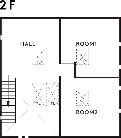 casa cube 2階設計図